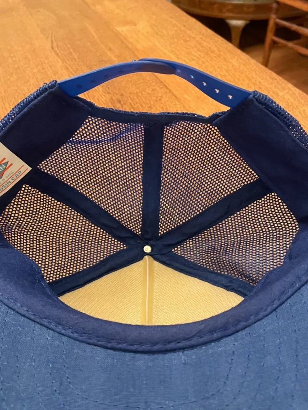 United McGill Blue and White Snapback Trucker Hat Cap by Nissin